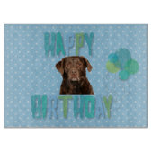 Planche À Découper Labrador Retriever Dog Joyeux anniversaire (Devant)