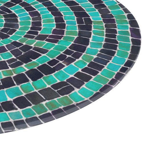 Planche À Découper LABYRINTH III 12" Table de coupe ronde en verre (Coin)