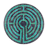 Planche À Découper LABYRINTH III 12" Table de coupe ronde en verre (Devant)