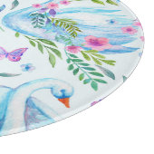 Planche À Découper Lac de cygne, aquarelle mignonne motif sans coutur (Coin)