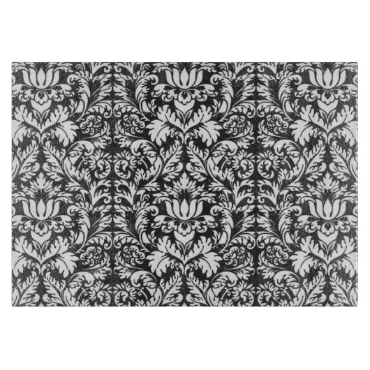 Planche À Découper Lace noir blanc Damas Brocade (Devant)
