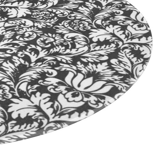 Planche À Découper Lace noir blanc Damas Brocade (Coin)