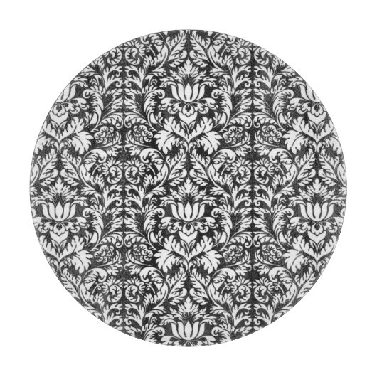 Planche À Découper Lace noir blanc Damas Brocade (Devant)