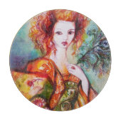 PLANCHE À DÉCOUPER LADY ROMANTIQUE AVEC PÂTE EN PEACOCK (Devant)