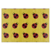 Planche À Découper Ladybug 60s rétro cool rouge jaune (Devant)