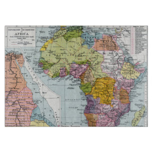 PLANCHE À DÉCOUPER L'AFRIQUE DIVISÉE, 1914