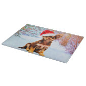 Planche À Découper Laisser neiger Noël Chihuahua Chig (Coin)