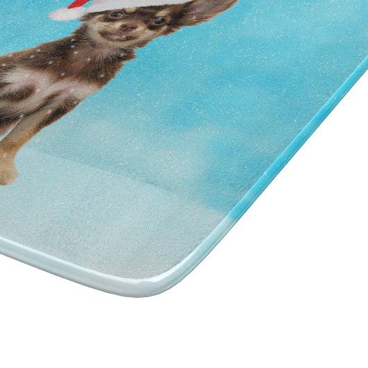 Planche À Découper Laisser neiger Noël Chihuahua Chig porter le Casqu (Coin)