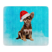 Planche À Découper Laisser neiger Noël Chihuahua Chig porter le Casqu (Devant)