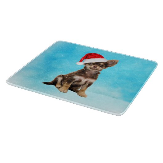 Planche À Découper Laisser neiger Noël Chihuahua Chig porter le Casqu (Coin)