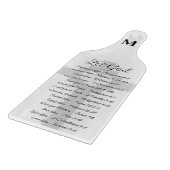 Planche À Découper Laissez Dieu écrire inspiration monogramme (Coin)