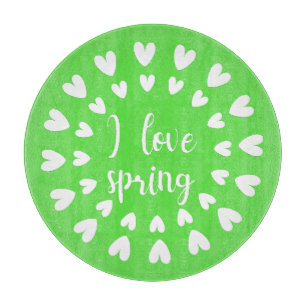 Planche À Découper L'Amour du Printemps, Petits Coeurs