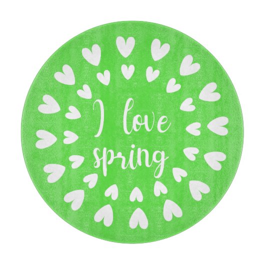 Planche À Découper L'Amour du Printemps, Petits Coeurs (Devant)