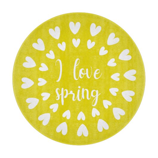 Planche À Découper L'Amour du Printemps, Petits Coeurs (Devant)