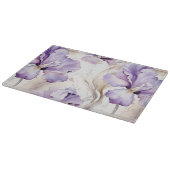 Planche À Découper Lancement Romantique Fleurie Iris Crème Violet (Coin)