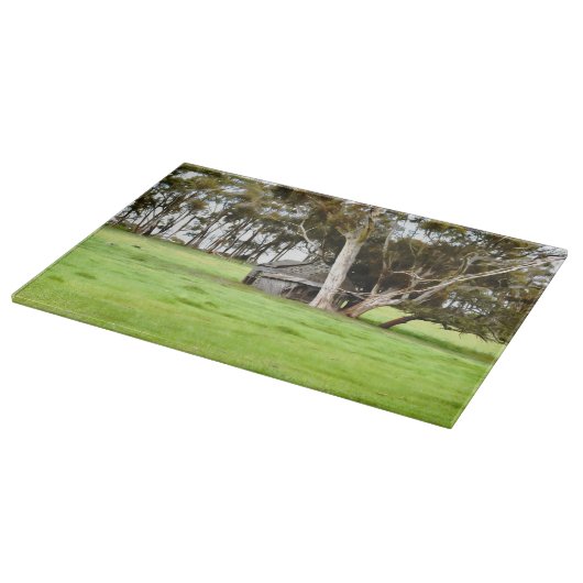 Planche À Découper L'Ancienne Cabane En Bois (Coin)