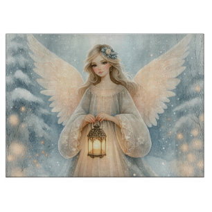 Planche À Découper Lanterne céleste d'ange d'hiver de grâce