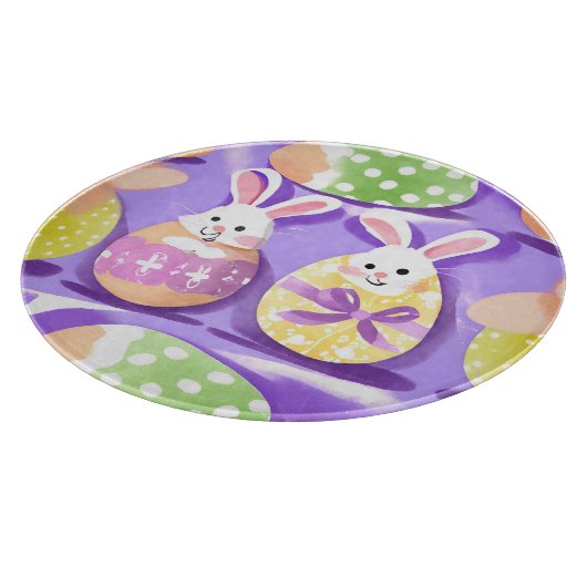 Planche À Découper lapin avec oeufs de pâques (Coin)