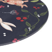 Planche À Découper Lapin d'art populaire scandinave (Coin)