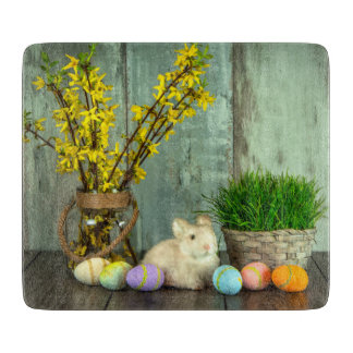 Planche À Découper Lapin de Pâques et scène d'oeuf