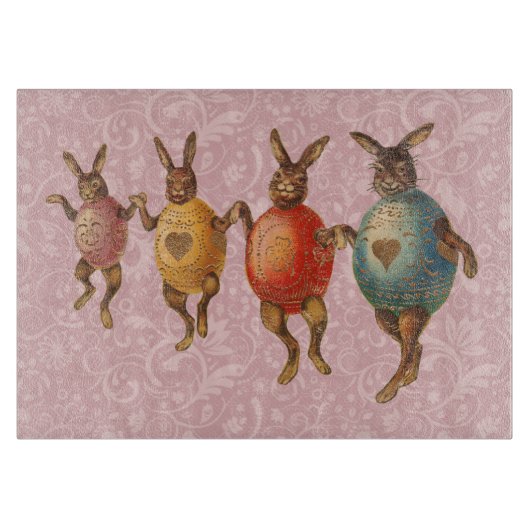 Planche À Découper Lapin de Pâques Œufs Dansants (Devant)