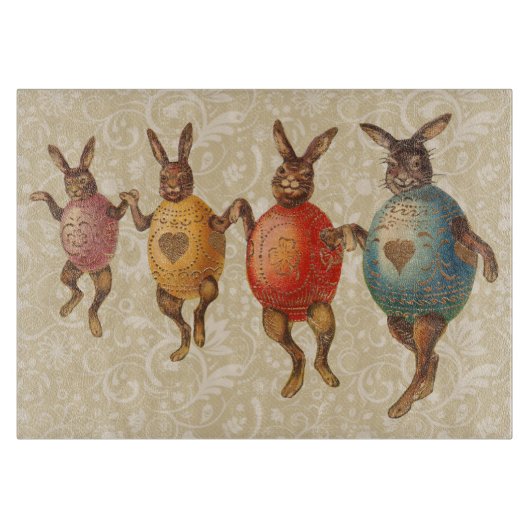Planche À Découper Lapin de Pâques Œufs Dansants (Devant)