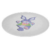 Planche À Découper Lapin de Pâques violet dansant (Coin)