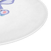 Planche À Découper Lapin de Pâques violet dansant (Coin)