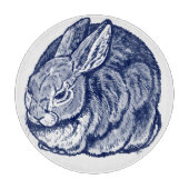 Planche À Découper Lapin Lapin Cobalt Bleu Encre blanche (Devant)