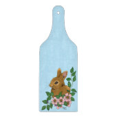 Planche À Découper Lapin Lapin Fleurs Roses (Devant)