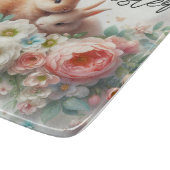 Planche À Découper Lapins de Pâques, oeufs et fleurs (Coin)