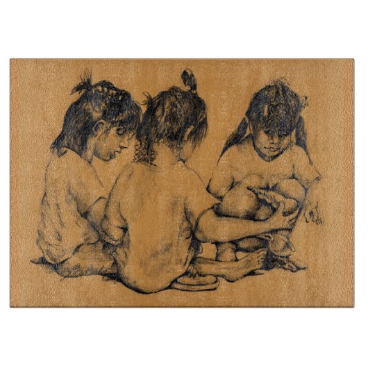 Planche À Découper Lapins de Plage (Devant)