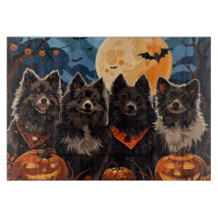 Planche À Découper Lapphund finlandais Halloween Éffrayant