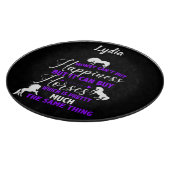 Planche À Découper L'argent peut acheter des chevaux violet personnal (Coin)