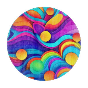 Planche À Découper L'art Abstrait des vagues