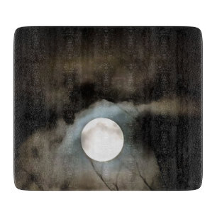 Planche À Découper L'art céleste de la lune d'hiver