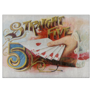 Planche À Découper L'art des étiquettes de cigare vintage Straight Fl