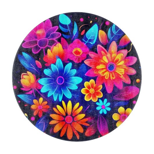 Planche À Découper L'art floral du néon (Devant)