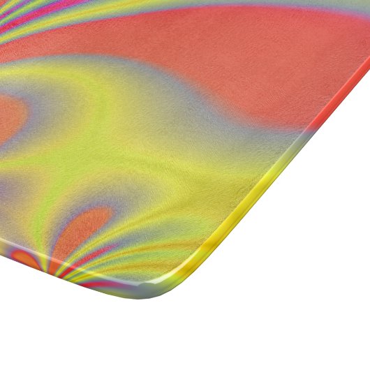 Planche À Découper L'art fractal du corail jaune (Coin)