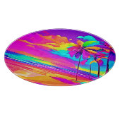 Planche À Découper L'art tropical vibrant (Coin)