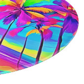 Planche À Découper L'art tropical vibrant (Coin)