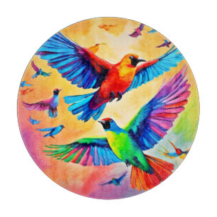Planche À Découper L'art vibrant de la peinture avienne