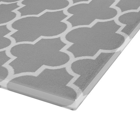 Planche À Découper Latticerie Gris, Quatrefoil, Trellis Marocain (Coin)