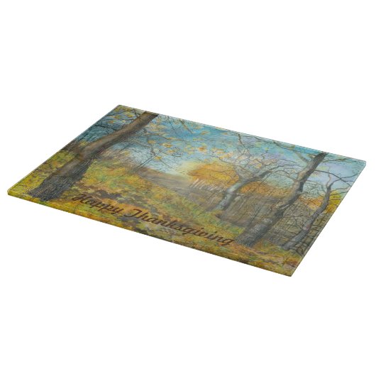 Planche À Découper L'automne d'or dans une chênaie (Coin)