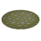 Planche À Découper L'automne gris laisse motif sur un arrière - plan  (Coin)