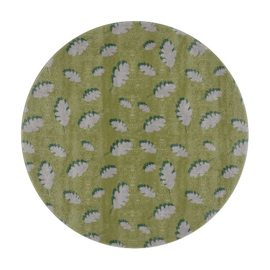 Planche À Découper L'automne gris laisse motif sur un arrière - plan  (Devant)