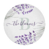 Planche à découper lavande aquarelle monogrammée (Devant)