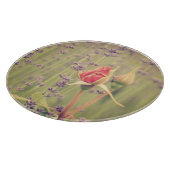 Planche À Découper Lavande et fleurs Roses (Coin)