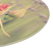 Planche À Découper Lavande et fleurs Roses (Coin)