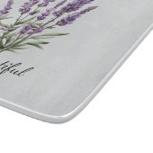 Planche À Découper Lavande Gris Violet Fleur Romantique Fête de Maria (Coin)